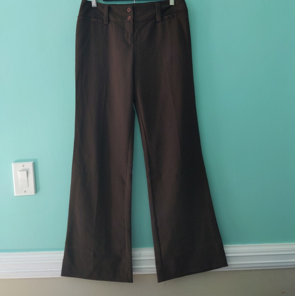 T.B.A Brown Boot Cut Dress Pants sz 5